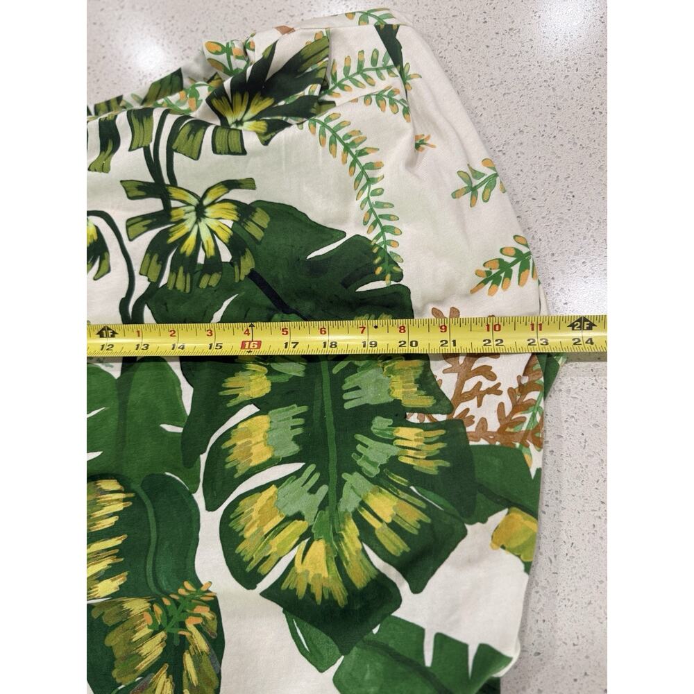 NWT Farm Rio Tropical Forest Off-White Shirt Dress Green Large Resort Cotton - Picture 11 of 16